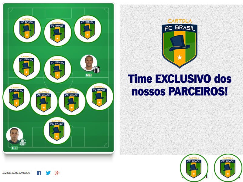 Time exclusivo dos nossos parceiros com escalação visando regularidade alinhada aos nossos principais objetivos: pontuar bem e mitar na #3 do Cartola FC 2020! Esse é o time principal da equipe do Cartola FC Brasil